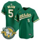 Mens Jacob Wilson #5 Oakland Athletics Baseball Jersey 125th Anniversary Patch