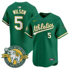 Mens Jacob Wilson #5 OAK Player Jersey 125th Anniversary Patch