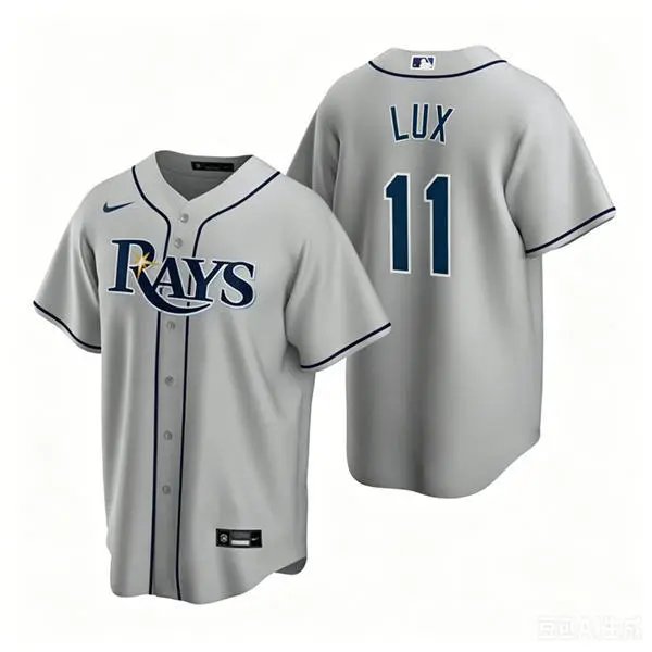 Mens Tampa Bay Rays #11 Gavin Lux Nike Away Gray Limited Jersey