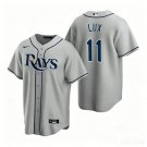 Mens Tampa Bay Rays #11 Gavin Lux Nike Away Gray Limited Jersey