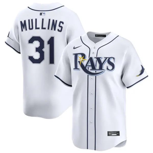 Mens Tampa Bay Rays #31 Cedric Mullins Nike White Home Limited Jersey