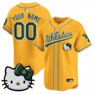 Oakland Athletics Active Player Custom Gold Kitty Vapor Premier Limited Stitched Jersey