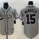 Las Vegas Raiders #15 Fernando Mendoza Gray Cool Base Stitched Baseball Jersey
