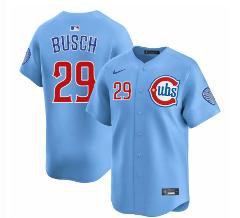 Chicago Cubs #29 Michael Busch Blue 2025 2nd Alternate Limited Stitched Jersey