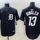 Men's Detroit Tigers #13 Dillon Dingler Black Limited Stitched Baseball Jersey