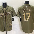 Los Angeles Dodgers #17 Shohei Ohtani Olive 2026 Armed Forces Day Stitched Jersey