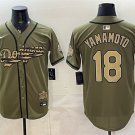 Los Angeles Dodgers #18 Yoshinobu Yamamoto Olive 2026 Armed Forces Jersey