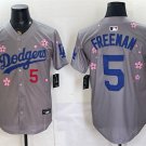 Men's Los Angeles Dodgers #5 Freddie Freeman Grey 2025 Tokyo Series Limited Jersey