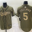 Mens Los Angeles Dodgers #5 Freddie Freeman Olive 2026 Armed Forces Day Jersey