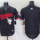 Men's Los Angeles Dodgers Blank Black Kitty Night 2025 World Series Jersey