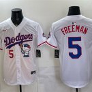 Dodgers #5 Freddie Freeman White Kitty Night 2025 World Series Champions Patch Jersey