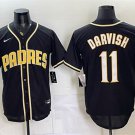 Men's San Diego Padres #11 Yu Darvish 2026 Fashion Replica Black Out Stitched Jersey