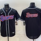 Men's Texas Rangers Team Big Logo 2026 Fashion Replica Black Out Stitched Jersey