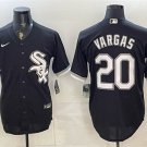 Men's Chicago White Sox #20 Miguel Vargas Black Stitched Baseball Jersey
