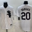 Men's Chicago White Sox #20 Miguel Vargas White Home Stitched Baseball Jersey