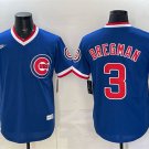 Men's Chicago Cubs #3 Alex Bregman Royal 150th Anniversary Throwback Jersey