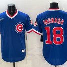 Men's Chicago Cubs #18 Shota Imanaga Royal 150th Anniversary Throwback Jersey