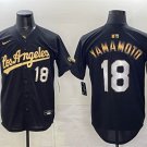 Dodgers #18 Yoshinobu Yamamoto Black Gold Limited Stitched Jersey