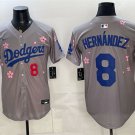Men's Los Angeles Dodgers #8 Enrique Hernández Grey 2025 Tokyo Series Limited Jersey