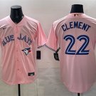 Men's Toronto Blue Jays #22 Ernie Clement Pink 50 Seasons Patch Stitched Jersey