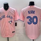 Men's Toronto Blue Jays #30 Alejandro Kirk Pink 50 Seasons Patch Stitched Jersey