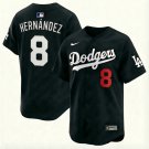Mens Los Angeles Dodgers #8 Enrique Hernández Black Fashion Limited Jersey