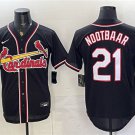 Cardinals #21 Lars Nootbaar 2026 Fashion Replica Black Out Stitched Jersey
