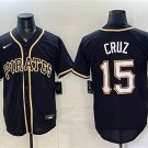 Pirates #15 Oneil Cruz 2026 Fashion Replica Black Out Stitched Baseball Jersey