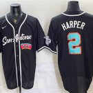 Men's San Antonio Spurs #2 Dylan Harper Black Stitched Baseball Jersey