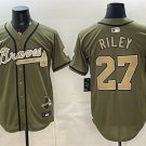 Men's Atlanta Braves #27 Austin Riley Olive 2026 Armed Forces Day Stitched Jersey
