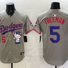 Freddie Freeman Grey Kitty Night 2025 World Series Champions Patch Stitched Baseball Jersey