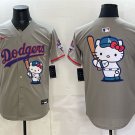 Dodgers Team Big Logo Grey Kitty Night 2025 World Series Champions Patch Stitched Baseball Jersey