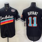 Men's San Antonio Spurs #11 Carter Bryant Black USA 250' Patch City Edition Jersey