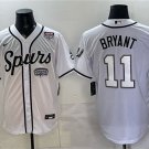 Men's San Antonio Spurs #11 Carter Bryant White USA 250' Patch Stitched Jersey