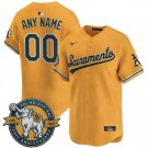 Athletics Custom Sacramento Gold Alternate Limited Jersey