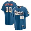 Milwaukee Brewers Custom Nike 2026 Mineral Blue Wisco City City Connect Stadium Jersey