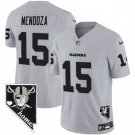 Fernando Mendoza 15 Las Vegas Raiders Nevada Home Patch Vapor Grey Jersey