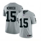 Las Vegas Raiders 15 Fernando Mendoza Grey Silver Limited Jersey