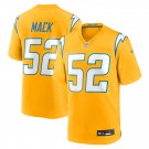 Los Angeles Chargers 52 Khalil Mack Gold Yellow Vapor Game Jersey