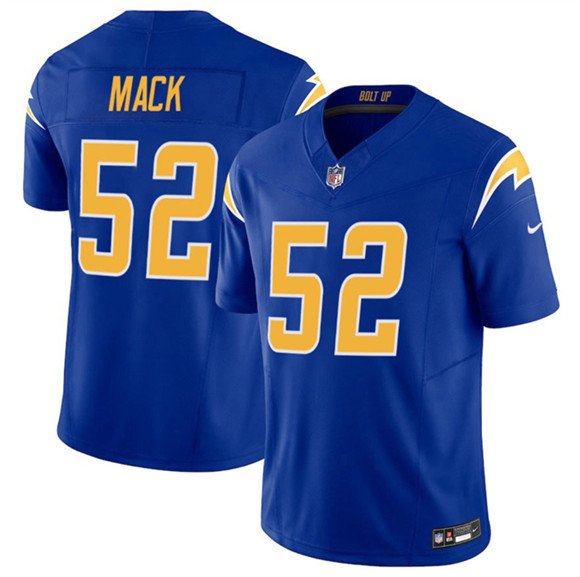 Los Angeles Chargers 52 Khalil Mack Royal F.U.S.E Vapor Limited Football Stitched Jersey