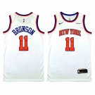 Knicks #11 Jalen Brunson Assocition Stitched Jersey White