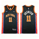 Men's & Youth Knicks 11 Jalen Brunson Stitched City Jersey Black