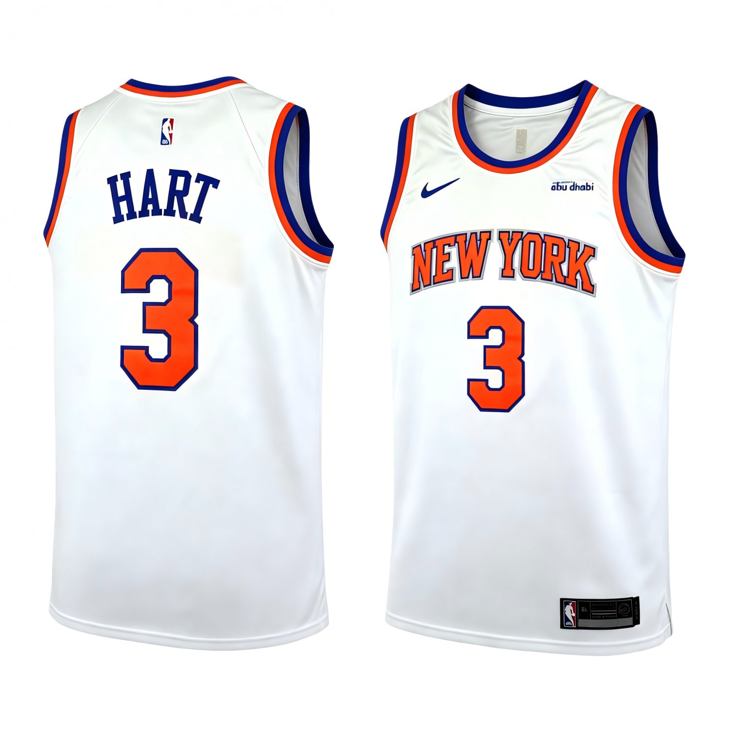 Knicks #3 Josh Hart Assocition Stitched Jersey White