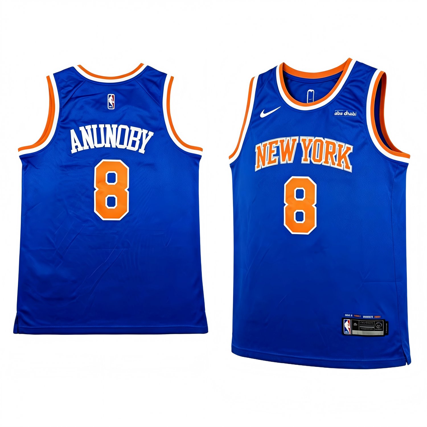 Knicks #8 OG Anunoby Icon Edition Stitched Jersey Blue