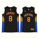 New Yok Knicks #8 OG Anunoby Statement Edition Jersey Black