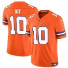 Broncos 10 Bo Nix Orange F.U.S.E. Stitched Throwback Jersey