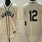 Men's Seattle Mariners #12 Josh Naylor Cream Alternate Stitched Jersey