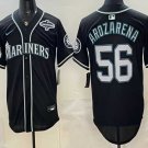 Men's Seattle Mariners #56 Randy Arozarena 50th Black Out Style Vapor Premier Limited Jersey