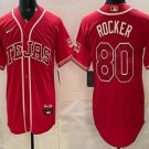 Men's Texas Rangers #80 Kumar Rocker Red 2026 City Connect Stadium Jersey