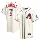 Arizona Diamondbacks #7 Corbin Carroll Cream USA 250 Fourth of July Jersey